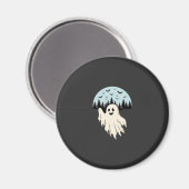 ハロウィーン幽霊月森デザイン1 マグネット (正面/裏面)