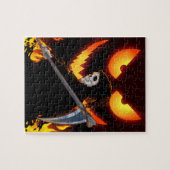 ハロウィーン幽霊死神の炎 ジグソーパズル (横)