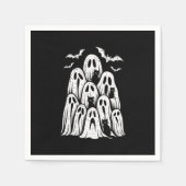 ハロウィーン幽霊猫好き秋シーズン不気味 スタンダードカクテルナプキン (正面)