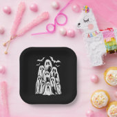 ハロウィーン幽霊猫好き秋シーズン不気味 ペーパープレート (パーティー)