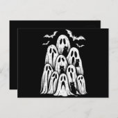 ハロウィーン幽霊猫好き秋シーズン不気味 ポストカード (正面/裏面)