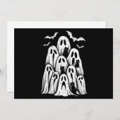 ハロウィーン幽霊猫好き秋シーズン不気味 招待状 (正面/裏面)