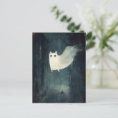 ハロウィーン幽霊猫 ポストカード (スタンド正面)