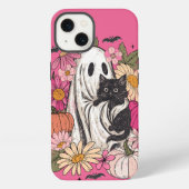 ハロウィーン幽霊猫iPhone / iPadケース iPhoneケース (裏面)