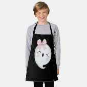 ハロウィーン幽霊白黒 エプロン (着用した状態)