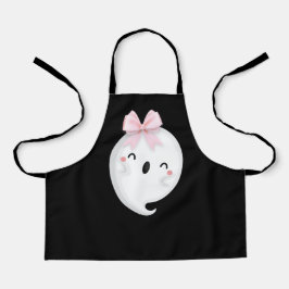 ハロウィーン幽霊白黒 エプロン