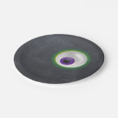ハロウィーン幽霊眼球アイシクロプスクボード ペーパープレート (アングル)