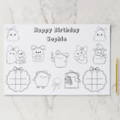 ハロウィーン幽霊着色誕生日紙ランチョンマット ペーパーパッド (インサイチュ)