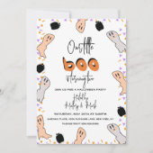 ハロウィーン幽霊私たちの小さなブー紙吹雪 招待状 (正面)