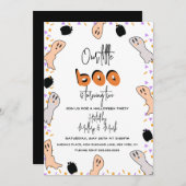 ハロウィーン幽霊私たちの小さなブー紙吹雪 招待状 (正面/裏面)