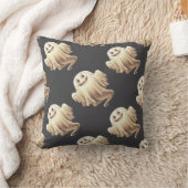 ハロウィーン幽霊笑顔 クッション (ブランケット)