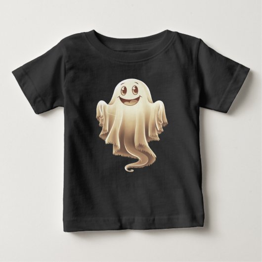 ハロウィーン幽霊笑顔 ベビーTシャツ (正面)