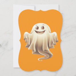 ハロウィーン幽霊笑顔 招待状