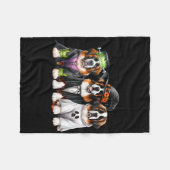 ハロウィーン幽霊衣装ウィッチドグサンベルナルドセント フリースブランケット (正面(横))