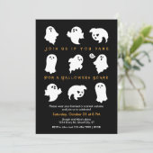 ハロウィーン幽霊衣装パーティの招待状 招待状 (スタンド正面)