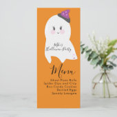 ハロウィーン幽霊衣装パーティーメニュー シーズンカード (スタンド正面)