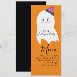 ハロウィーン幽霊衣装パーティーメニュー シーズンカード