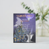 ハロウィーン幽霊衣装パーティー 案内ポストカード (スタンド正面)