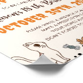 ハロウィーン幽霊誕生日タイムカプセルサイン ポスター (角)