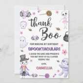 ハロウィーン幽霊誕生日パーティー サンキューカード (正面)