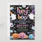 ハロウィーン幽霊誕生日招待状パーティーヘイBOO 招待状 (正面)