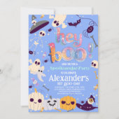 ハロウィーン幽霊誕生日招待状パーティーヘイBOO 招待状 (正面)