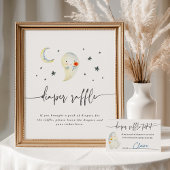 ハロウィーン幽霊赤ちゃんシャワーおむつラッフルサイン ポスター