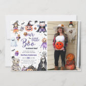 ハロウィーン幽霊赤ちゃんシャワーパーティー写真 招待状 (正面)