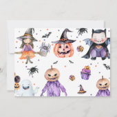 ハロウィーン幽霊赤ちゃんシャワーパーティー写真 招待状 (裏面)