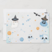 ハロウィーン幽霊赤ちゃんシャワーパーティー写真 招待状 (裏面)