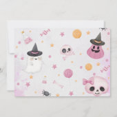 ハロウィーン幽霊赤ちゃんシャワーパーティー写真 招待状 (裏面)