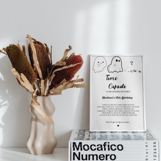 ハロウィーン幽霊赤ちゃんシャワー時間カプセル ポスター