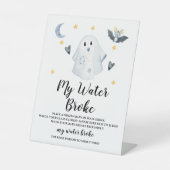 ハロウィーン幽霊赤ちゃんシャワー水がゲームを破った 台座サイン (正面)