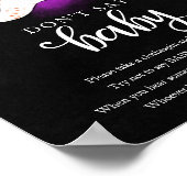 ハロウィーン幽霊赤ちゃんシャワー言わないベビー標識 ポスター (角)