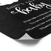 ハロウィーン幽霊赤ちゃんシャワー言わないベビー標識 ポスター (角)