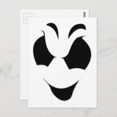 ハロウィーン幽霊顔 ポストカード (正面/裏面)