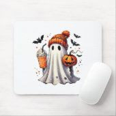 ハロウィーン幽霊飲みコーヒー マウスパッド (マウス)