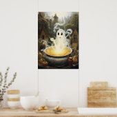 ハロウィーン幽霊魔女 ポスター (キッチン)