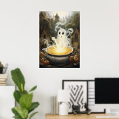 ハロウィーン幽霊魔女 ポスター (ホームオフィス)