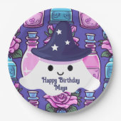 ハロウィーン幽霊魔法ポーションかわいい誕生日 ペーパープレート (正面)