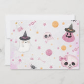 ハロウィーン幽霊1st誕生日パーティー写真 招待状 (裏面)