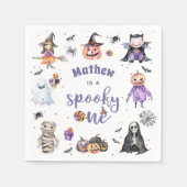 ハロウィーン幽霊1st誕生日パーティー スタンダードカクテルナプキン (正面)