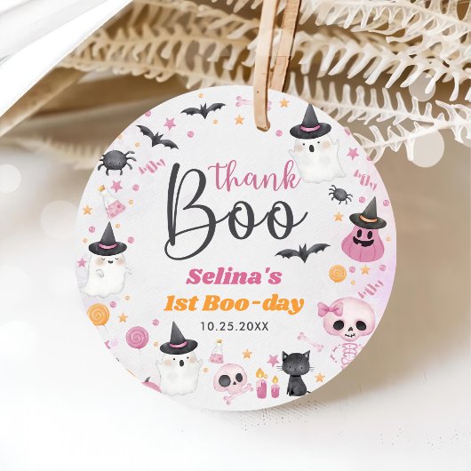 ハロウィーン幽霊1st誕生日パーティー フェイバータグ