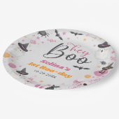 ハロウィーン幽霊1st誕生日パーティー ペーパープレート (アングル)