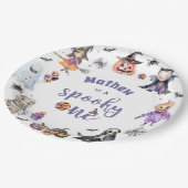 ハロウィーン幽霊1st誕生日パーティー ペーパープレート (アングル)