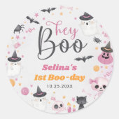 ハロウィーン幽霊1st誕生日パーティー ラウンドシール (正面)