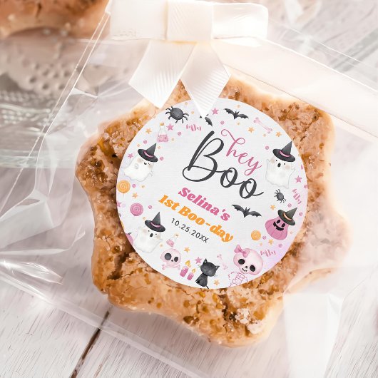 ハロウィーン幽霊1st誕生日パーティー ラウンドシール