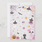 ハロウィーン幽霊1st誕生日パーティー 招待状 (裏面)