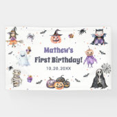 ハロウィーン幽霊1st誕生日パーティー 横断幕 (横)
