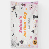 ハロウィーン幽霊1st誕生日パーティー 横断幕 (縦)